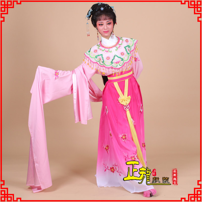 岑巩水袖青衣练功花旦服 梅花古装衣